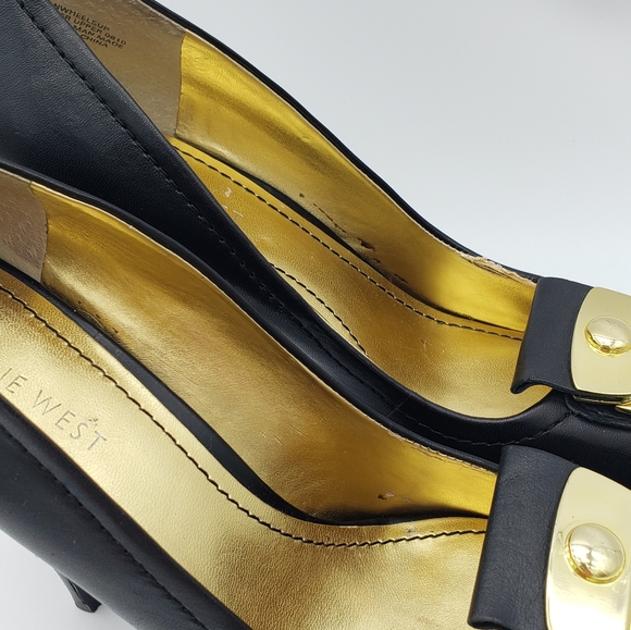 Nine West Square Toe Heels sz 8M - Picture 3 of 14